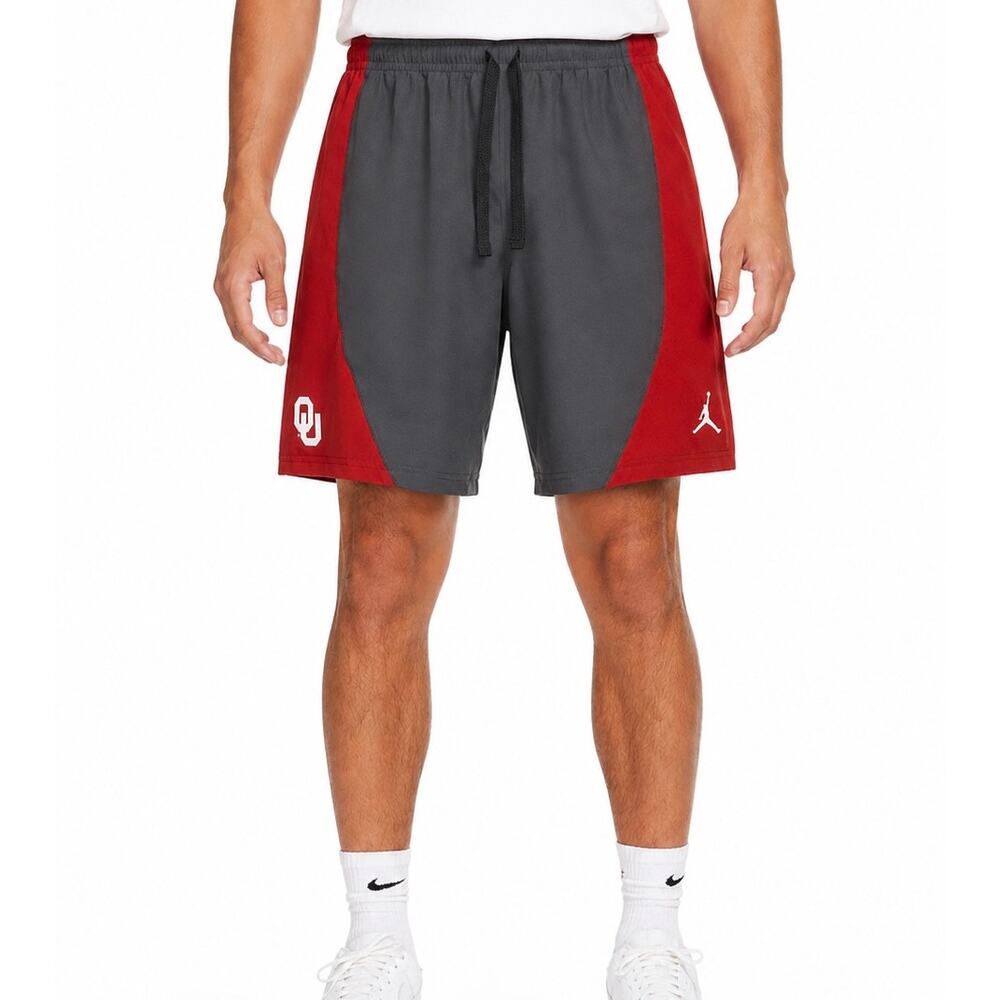 Nike Jordan Dri-FIT Oklahoma Sooners Practice Shorts Red Gray Men’s Athletic XXL